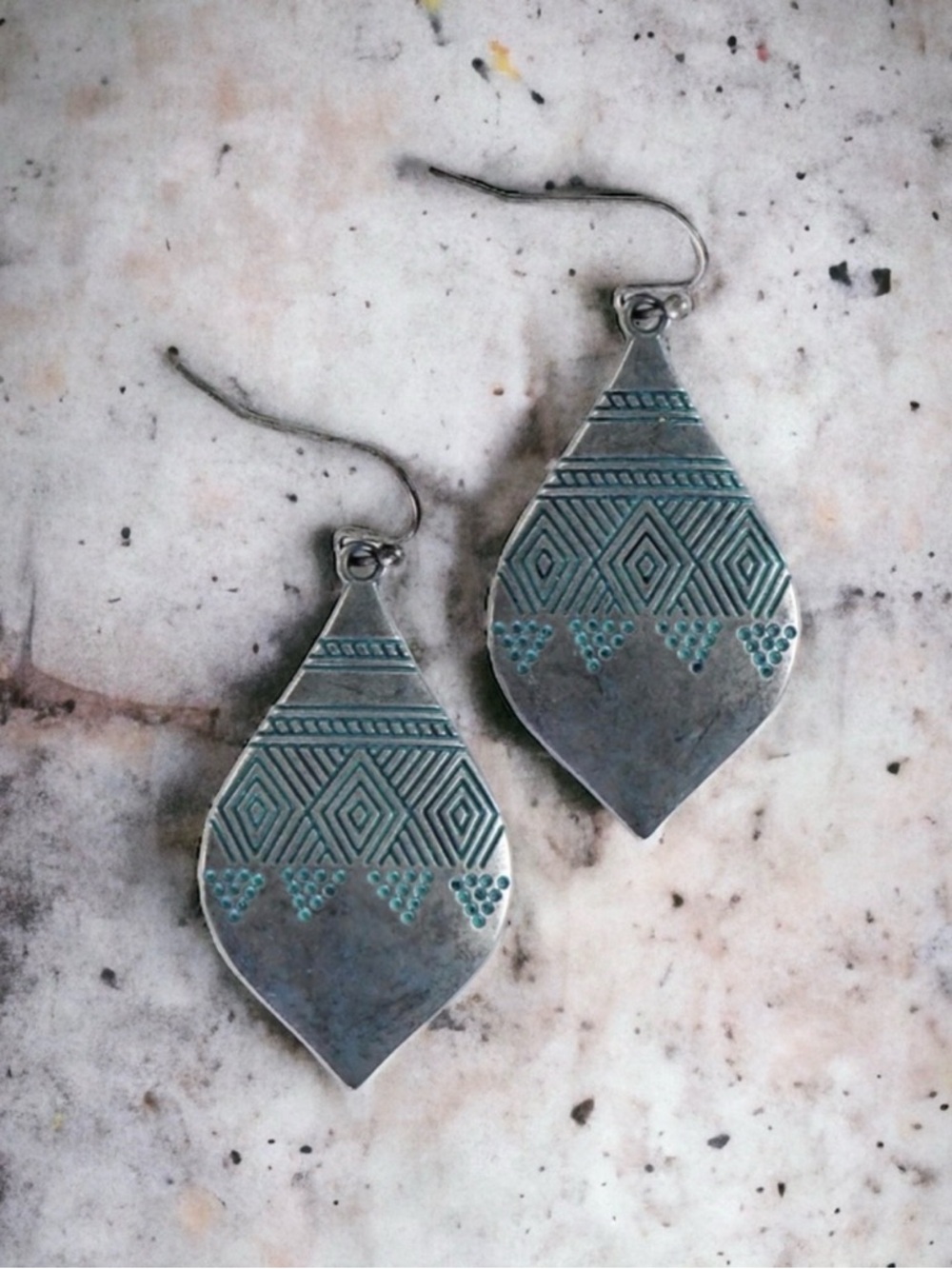 New Boho Tribal Turquoise Patina
Dangle Earrings - Picture 4 of 4